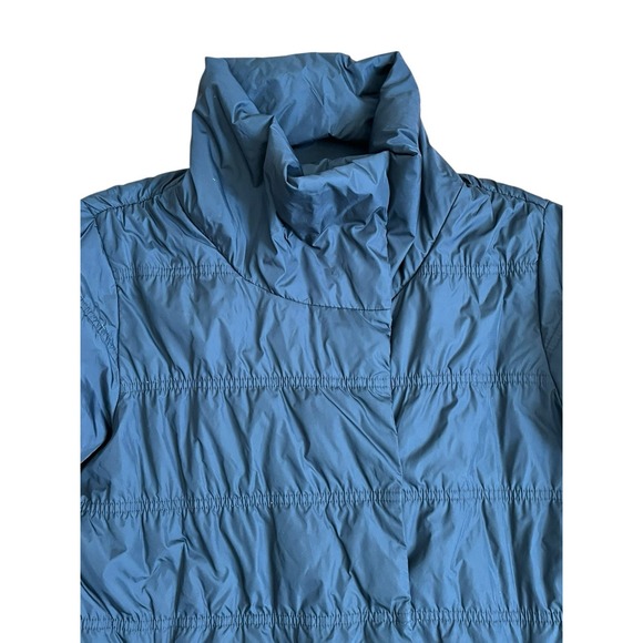 Eileen Fisher Stand Collar Black Down Puffer Winter Coat Jacket, Size XS *Flaw* - Picture 3 of 10